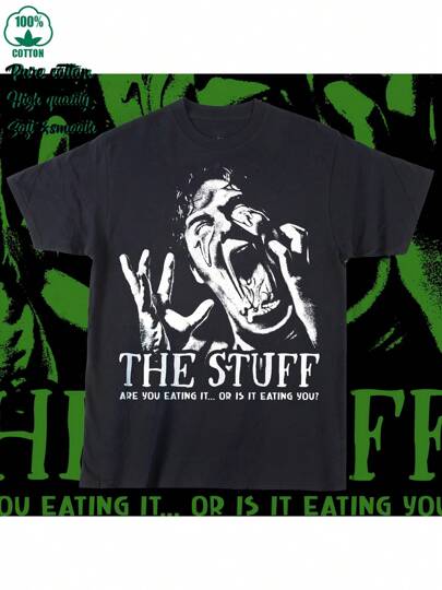 Camiseta The Stuff 1985ie, camiseta de terror de Larry Cohen, nueva camiseta de algodón 230g 2025, textura cómoda