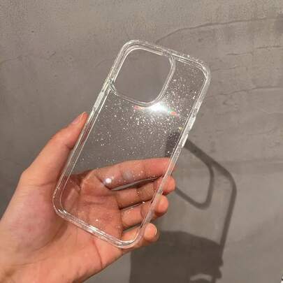 优质极简闪光透明手机壳适用于 17 Pro Max/17 Pro/17 Air/17/16 Pro Max/16/16 Pro/16 Plus/15/15 Pro Max/15 Plus 15 Pro/14 Pro Max/14 Pro/14/13 Pro Max/13/13 Pro/13 Pro Max/12/12 Pro Max/12 Pro/11/11 Pro Max/11 Pro，软壳，女款