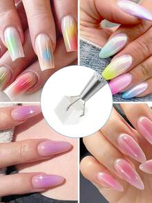 50/100件套渐变美甲海绵和蘸粉刷套装 - 无乳胶渐变调色海绵,适用于蘸粉/亚克力美甲,专业可重复使用美甲工具,渐变美甲海绵,渐变美甲海绵,美甲海绵工具,渐变美甲刷 - 彩色 - 查看 9