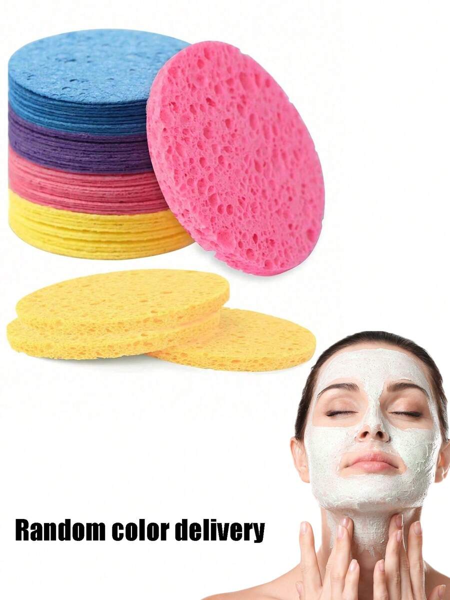 Soft Cleansing Facial Powder Puff(Mixed Colors), Beauty Facial Sponge, Bath Makeup Remover Puff, Facial Cleansing Tool, Exfoliating, Blackhead Removal, Gentle Skin Cleansing