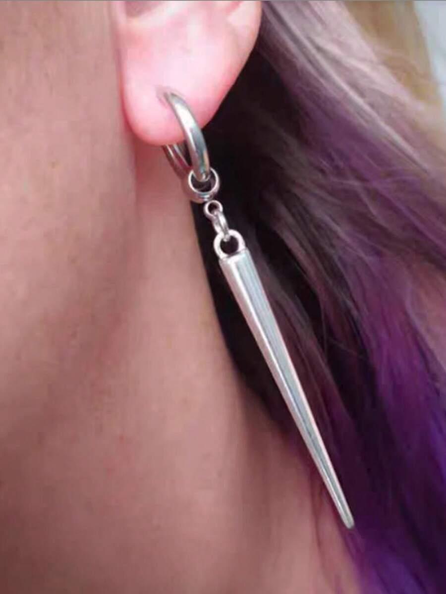 2 Stücke/Set Punk Gothic Hip Hop Spike Creolen für Frauen, vielseitig