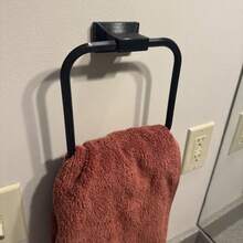 1pc Space Aluminum Rust-Proof Wall Mounted Towel Rack, Bathroom Storage Organizer, Space Saving Necessity, Household Essential