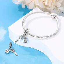 1Count Love Lock Two Pieces Set, Ring Pendant The Beauty Of The World Is Intertwined With You You Can Give Friends, Girlfriends, Lovers Valentine's Day, Halloween, Thanksgiving, Christmas, Anniversaries, Parties And Other Holiday Gifts