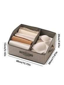 1pc Portable Divided Storage Box, Desktop Organizer, Large Opening Drawer-Style Clothing Storage Box For Wardrobe, Underwear And Clothing Divider Storage Box,Bedroom Room Decor,Back To School - Multicolor - View 11