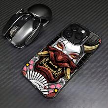 Funda de teléfono Samurai de Japón para iPhone 17 16 15 14 13 12 11 Pro Max Air Plus cubierta trasera mate antigolpes carcasa protectora diseño cultural japonés accesorios exclusivos moda temática premium coleccionistas estilo tradicional protección - Negro - Ver 4