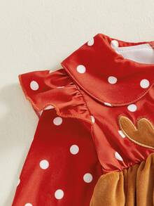 Newborn Baby Rompers - Reddish Brown - View 4