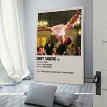 Cartel de lienzo del póster de la película romántica retro de "Dirty Dancing" para decoración de dormitorio, garaje, arte de pared, pintura y estampados de lienzo, imagen de pared para dormitorio, decoración del hogar, decoración de habitación, decoración de pared, pegatina de pared, pegatinas