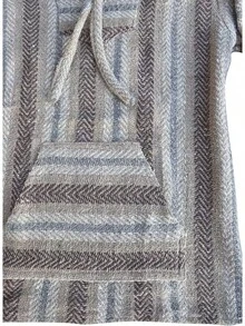 Deluxe Mexican Baja Hoodie Sweatshirt Pullover Jerga Surf Poncho Drug Rug-20256688 - Nâu/Nâu rám nắng - Xem 4