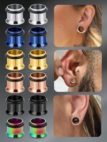 CIZME 4-16mm 2pcs Ear Gauges Stainless Steel Ear Tunnels Plugs Stretchers Expande Ear Piercing Jewelry For Women Men - Auricle - View 14