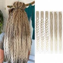 3 Pcs Clip In Straight Dreadlock Extension 24 Inch Synthetic Double Ended Dreads Handmade Soft Loc Reggae Style Hippe Dreads For Women - Multicolor - View 21
