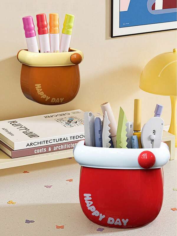 1 قطعة صندوق تخزين مغناطيسي/لاصق للحائط، منظم مكتبي، بطراز إنستغرام للمطبخ والغرفة والمكتب