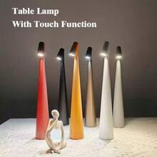 1 Stück kreative, minimalistische Atmosphäre Tischlampe, kabellose USB-Ladelampe für verschiedene Szenarien mit drei einstellbaren Helligkeitsstufen, lange Akkulaufzeit