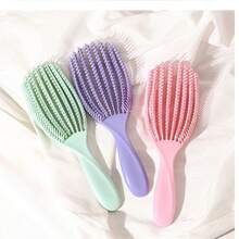 Shell Comb, Large Row Comb, Curly Hair Styling, Fluffy Women's Special Soft And Non Knotted Massage Comb, Smooth Hair Comb - 粉色 - 查看 2