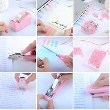 Office Supplies Set Desk Accessories, School Supplies Set: Desk Pen Holder, Stapler, Tape Dispenser, Scissors, Ruler, Binder/Paper Clips, And 1,000 Staples - Sets - View 9