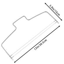 قطعة واحدة من فاصل الكيك ذو الخطين المزدوجين، قاطع تقطيع وتشريح الكيك من الفولاذ المقاوم للصدأ، أداة مساعدة لتقطيع الخبز، أداة خبز، ملحق مطبخ، أداة مطبخ صغيرة