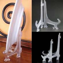 5pc Decorative Plate Holder Display Stand Easel Picture Frame Pedestal Ornament - Clear - View 7