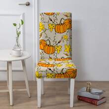 1/2/4/6/100pcs Halloween Print Chair Covers, Cartoon Holiday Atmosphere Decor Dust-Proof Elastic Full Cover Chair Slipcovers For Restaurant, Halloween Decoration, Holiday Party - Multicolor - View 8