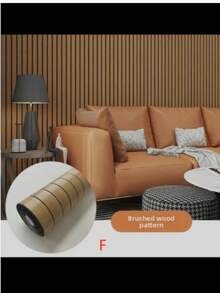 3D Self-Adhesive Wood Grain Wall Sticker, Vertical Groove Wall Panels, Easy To Install, Peel And Stick, Suitable For TV Backdrop, Living Room, Bedroom, Office, Ceiling, Wall Decor Wallpaper, 118.1in*15.75in - Multicolor - View 13