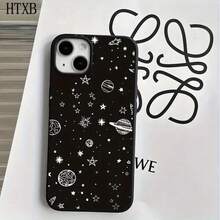 Fundas y carcasas protectoras para teléfono con diseño de planeta blanco y orificios grandes. Compatibles con phone 16 Pro Max, 16, 15 Pro, 14, 14 Plus/14 Pro Max, 13, 13 Pro, 12 Pro, 11/11 Pro. Regalos para cumpleaños y festividades - Blanco - Ver 6