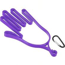 Gloves Stretcher, Plastic Keeper Support Rack Holder Dryer Hanger Frame With Hanging Hooks - Purple - View 1