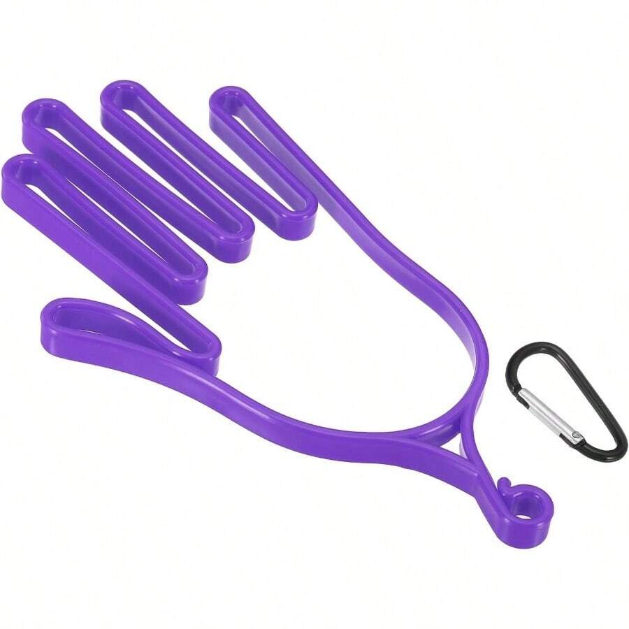 Gloves Stretcher, Plastic Keeper Support Rack Holder Dryer Hanger Frame With Hanging Hooks - Purple - View 1