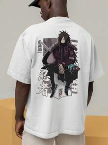 Oversized T-Shirt Streetwear Academia Naru Madara Uchiha Sharingan Pain Anime REF 7285 VEST NERD - 白色 - 查看 9