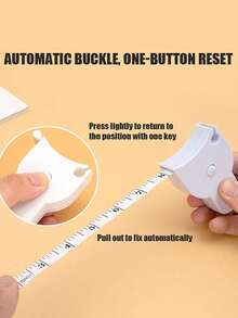 1PC Automatic High-Precision Measurement Of Three Circumference Ruler Fitness Ruler Waist Circumference Arm Circumference Hip Circumference Soft Ruler Multifunctional Automatic Tape Measure