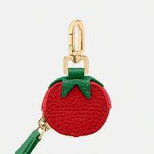 Minimalist Cute Fruit Shaped Keychain, Coin Purse, Strawberry, Cherry, Blueberry, Mini Fruit Series, Ornament For Bags - Hồng đỏ - Xem 1