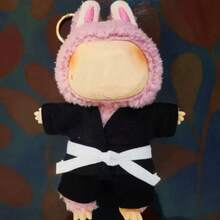 (仅娃娃衣服) 适用于拉布布 17 厘米娃娃巴西柔术服跆拳道服，LBB 1-3 代娃娃衣服，蓝色和粉色娃娃服装，适用于拉布布的娃娃配件 - 彩色 - 查看 11