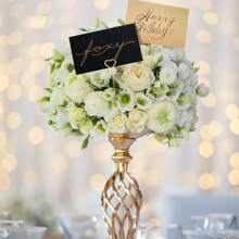 20/40 szt., metalowy druciany uchwyt na karty z miejscami, uchwyt na notatki ze zdjęciami w kształcie serca, złoty klips do uchwytu na karty z kwiatami na wesele, urodziny, tort biurowy, upominek na przyjęcie, kwiat na prysznic