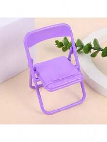 1 Random Creative Folding Chair Desktop Mobile Phone Stand Stool Stand Ornaments Portable Lazy Stand Suitable For Daily Home Office