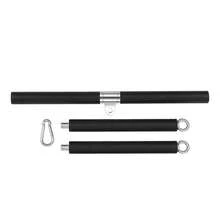 3-Section Bearing Ring Lat Pulldown Bar, Adjustable Length Detachable Compound Training Rod, Lat Pulldown Attachment For Fitness Equipment, Weight Training Accessory - Black - View 14