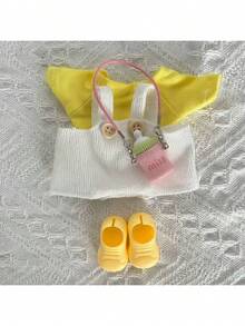 Nuevo set de ropa de muñeca de caja ciega, 17cm Generación 2da/3ra, incluye parte superior, tirantes, zapatos, bolso (los botones de la ropa son aleatorios)