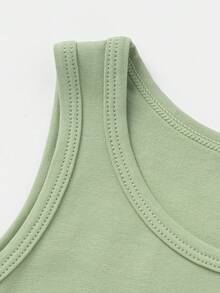 Balabala Baby Tank Top Set 2025 Autumn - 2 Packs Sleeveless Undershirts - White Green Tone - View 3