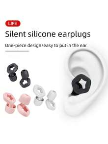 3 Paar geräuschblockierende Silikon-Ohrstöpsel in den Größen small, medium und large für Outdoor, Wohnheim, Schlafen, Schulbedarf