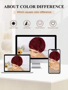 Short Pixie Cut Straight Wig ,Short Pixie Cut Layered Wigs With Bangs For Daily Wear Full Machine Made Wigs