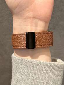 男女通用皮革磁铁表带，兼容 46 毫米 45 毫米 49 毫米 38 毫米 40 毫米 41 毫米 42 毫米 44 毫米表带；兼容 Series Ultra2/Ultra/SE2/SE/11/10/9/8/7/6/5/4/3/2/1 - 棕色 - 查看 5