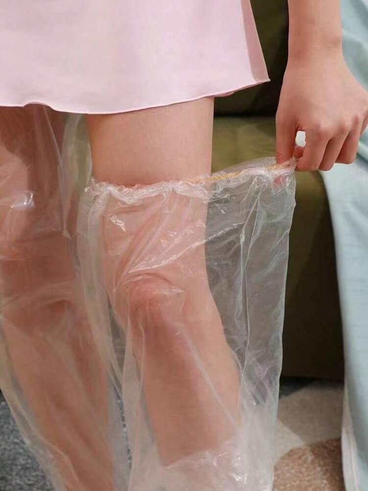 40个/20个/10个/1个足部护理足膜，一次性腿膜带脚腿套，高透明防水保湿腿部护理套 - 彩色 - 查看 4