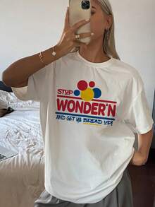 ¡Presume de estilo repostero con esta camiseta motivacional de algodón para mujer, con un estampado vibrante y un ajuste cómodo! Exprésate hoy con esta divertida camiseta. Talla extragrande. - Blanco - Ver 1