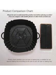 1pc Silicone Baking Mat For Air Fryer, Reusable Silicone Air Fryer Liner, Rectangular Air Fryer Accessories Compatible With 8 Qt Air Fryer, Kitchen Essentials, Kitchen Accessories, Home Accessories, Christmas Gift