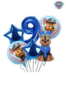 6pcs Paw Patrol 0-9 Number Set, Cute Cartoon Paw Patrol Puppy Ryder, Chase, Skye Suitable For Birthday, Christmas, Halloween Decoration Christmas Decorations Home Christmas Gifts Christmas Decor - Blue - View 15