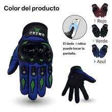 Guantes de motocicleta: transpirables, compatibles con pantallas táctiles, agarre antideslizante, equipo de motociclismo para hombre y mujer: mayor control y , diseño moderno, material flexible, para deportes al aire libre, estilo atlético, construcción duradera, ideal para motociclistas. - Azul - Ver 1