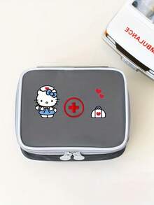 Sanrio Hello Kitty Cartoon Printed Travel Storage Bag, Love Emergency Rescue Bag, Small Medicine Package, Epidemic Prevention Bag, Korean Style Storage Medical Bag Travel Essentials For Holiday Vacation Back To School Stuff Medicine Organizer Emergency Bag For School Emergency Kit Medicine Bag Pill Box Medicine Storage Bag For Travel For Outdoor Portable First Aid Bag