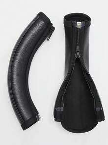 1 Pair Baby Stroller Handle Protective Cover, Universal Stroller Grip Accessories - Black - View 4