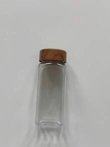 12/24pcs Set Plastic Spice Jars With Pen & Labels, 5.6oz (160g) Square Spice Containers With Plastic Wood Lids, Seasoning Canisters For Spice Racks, Cabinets Or Drawers