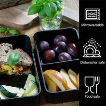 2 piezas/Set Caja de almuerzo portátil sellada con tapa y bolsa refrigeradora, bolsa de almacenamiento de alimentos simple y grande, caja de almuerzo apilable, recipiente para bocadillos. Adecuado para volver a la escuela, la universidad, la oficina, el campamento, el picnic, los útiles escolares, la organización y los accesorios de cocina, volver a la escuela - Multicolor - Ver 4