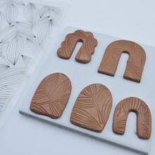 Butterfly Dragonfly Leaf Flower Texture Pattern Polymer Clay Stamp Sheet DIY Clay Jewelry Earring Impression Emboss Mat Tool Handmade Clay Pottery Jewelry Storage Tray Texture Decorating