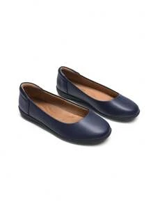 Women's Ballet Flats Comfortable Dressy Work Shoes, Round Toe Slip-On Classic Office Dress Shoes - Màu xanh hải quân - Xem 5
