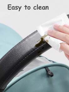 1 Pair Baby Stroller Handle Protective Cover, Universal Stroller Grip Accessories - Black - View 3