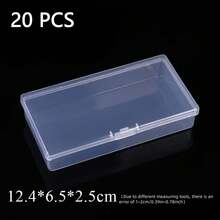 20-Pcs Rectangular Translucent Box,Storage Box, Paper Money Album, Coin Banknote Case, Storage Bags, Collection Boxes, Holder With Transparent Plastic Box,For Displaying And Storing Small Accessories